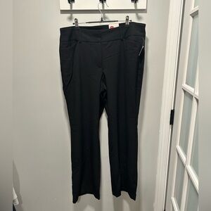 Roz & Ali Black Straight Leg Women's Pants with Pockets
